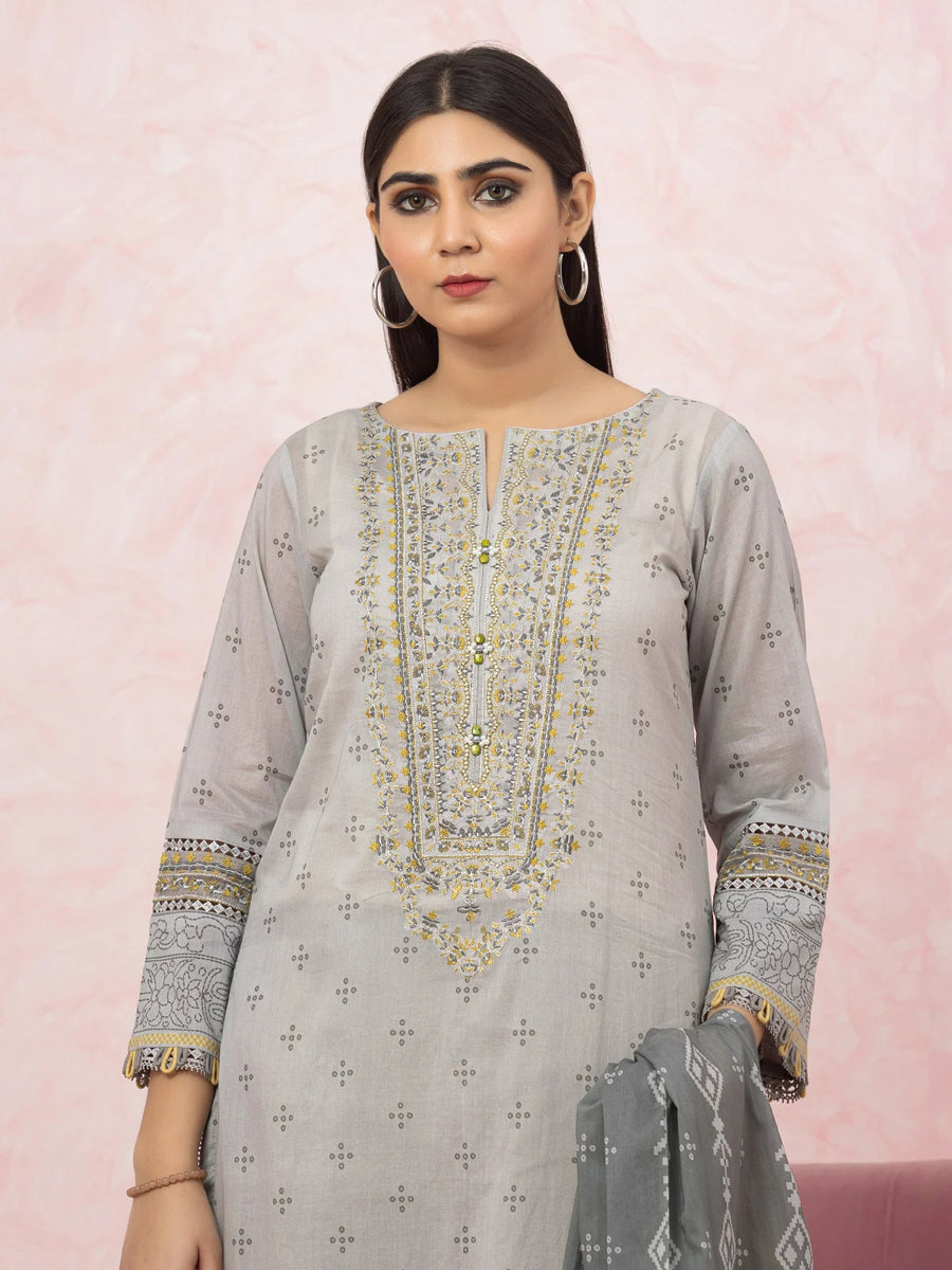 edenrobe Premium Festive Unstitched Lawn 3Pc Suit EWU22V1-26615