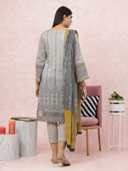 edenrobe Premium Festive Unstitched Lawn 3Pc Suit EWU22V1-26615