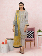 edenrobe Premium Festive Unstitched Lawn 3Pc Suit EWU22V1-26615