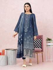 edenrobe Premium Festive Unstitched Lawn 3Pc Suit EWU22V1-26619