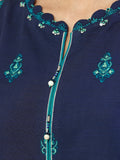 edenrobe Premium Embroidered Crepe Unstitched 3Pc Suit EWU22V10-25074