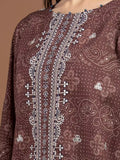 edenrobe Premium Embroidered Unstitched Khaddar 2Pc EWU22V11-25038