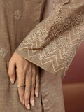 edenrobe Premium Embroidered Khaddar Unstitched 3Pc Suit EWU22V12-25008