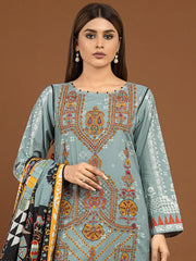 edenrobe Premium Embroidered Viscose Unstitched 3Pc Suit EWU22V13-24031