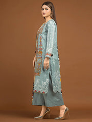edenrobe Premium Embroidered Viscose Unstitched 3Pc Suit EWU22V13-24031