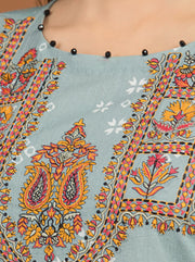 edenrobe Premium Embroidered Viscose Unstitched 3Pc Suit EWU22V13-24031