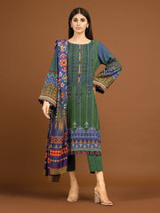 edenrobe Premium Embroidered Unstitched Viscose 3Pc EWU22V13-24049