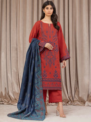 edenrobe Premium Embroidered Marina Unstitched 3Pc Suit EWU22V14-25050