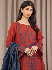 edenrobe Premium Embroidered Marina Unstitched 3Pc Suit EWU22V14-25050