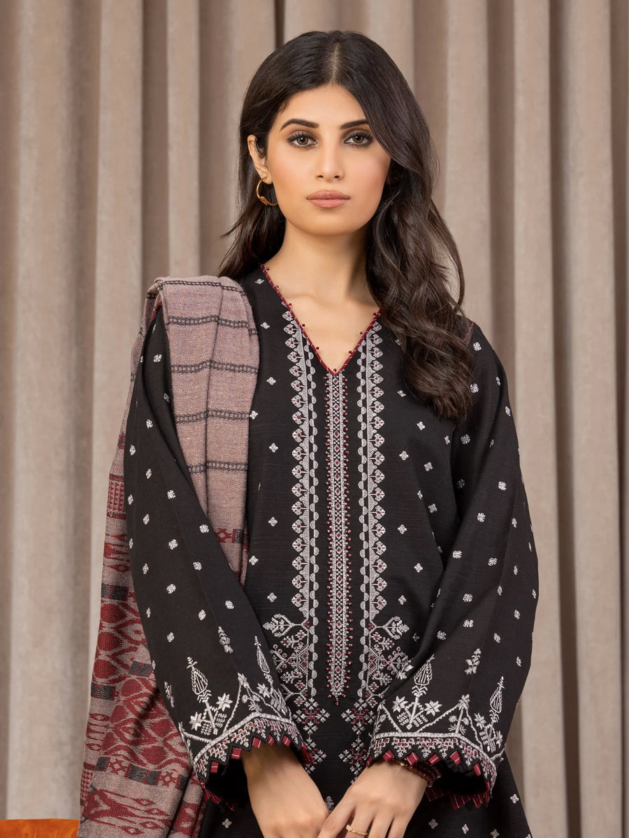 edenrobe Premium Embroidered Marina Unstitched 3Pc Suit EWU22V14-25052