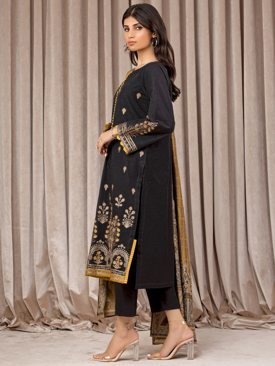 edenrobe Premium Embroidered Marina Unstitched 3Pc Suit EWU22V14-25054