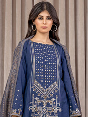 edenrobe Premium Embroidered Marina Unstitched 3Pc Suit EWU22V14-25055
