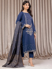 edenrobe Premium Embroidered Marina Unstitched 3Pc Suit EWU22V14-25055