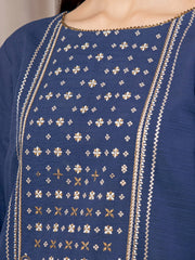 edenrobe Premium Embroidered Marina Unstitched 3Pc Suit EWU22V14-25055