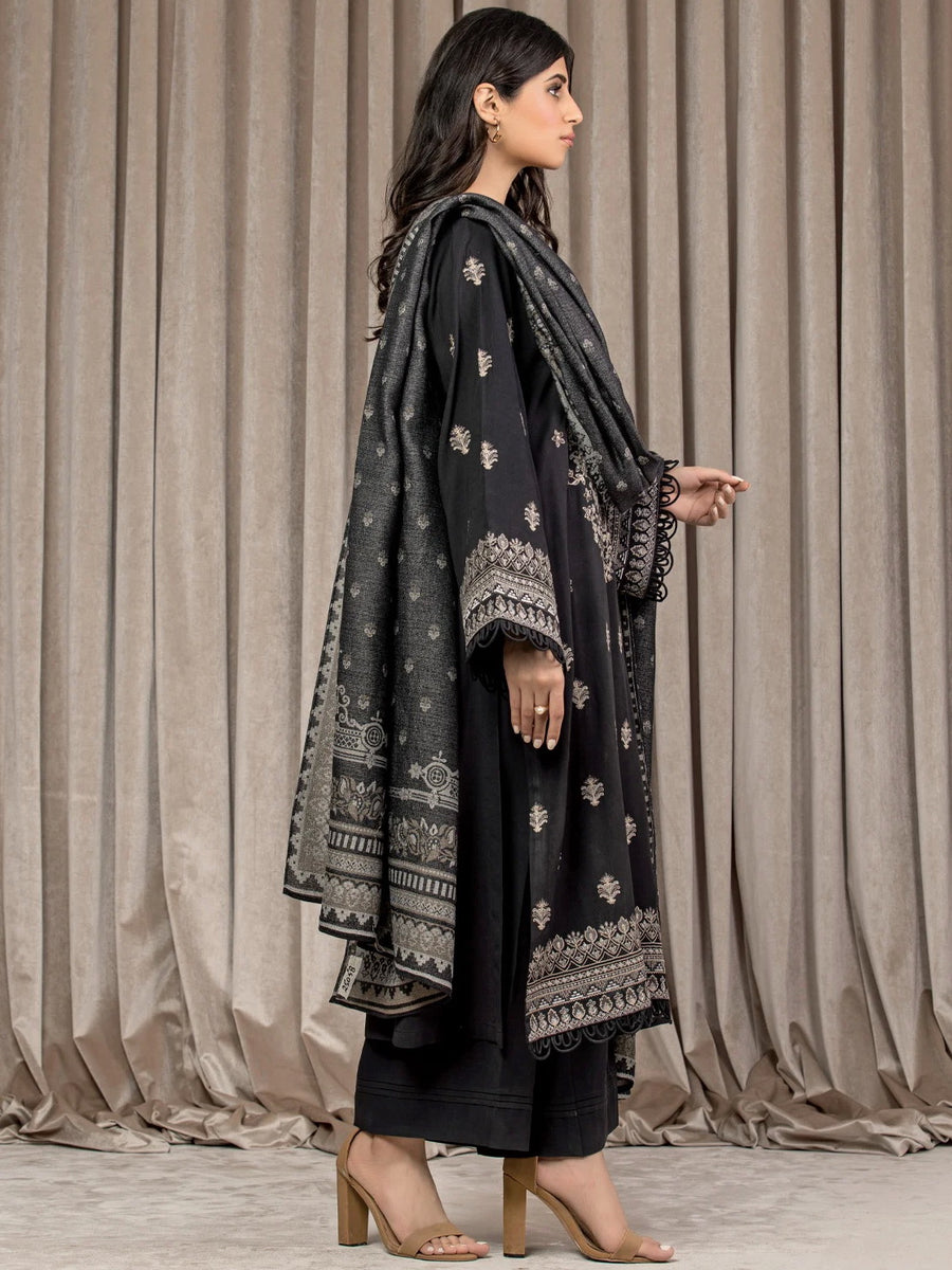 edenrobe Premium Embroidered Marina Unstitched 3Pc Suit EWU22V14-25058