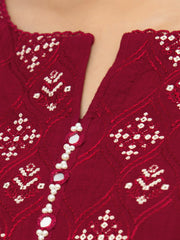edenrobe Premium Festive Unstitched Crosshatch 3Pc Suit EWU22V17-26490