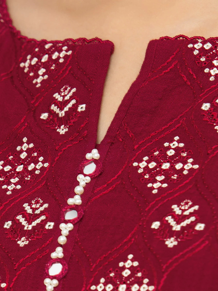 edenrobe Premium Festive Unstitched Crosshatch 3Pc Suit EWU22V17-26490