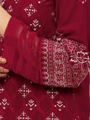 edenrobe Premium Festive Unstitched Crosshatch 3Pc Suit EWU22V17-26490