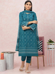 edenrobe Premium Festive Unstitched Crosshatch 3Pc Suit EWU22V17-26495