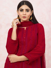 edenrobe Premium Festive Unstitched Crosshatch 3Pc Suit EWU22V17-26496