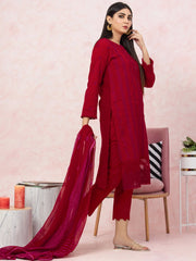 edenrobe Premium Festive Unstitched Crosshatch 3Pc Suit EWU22V17-26496