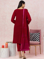 edenrobe Premium Festive Unstitched Crosshatch 3Pc Suit EWU22V17-26496