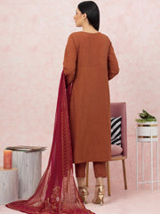 edenrobe Premium Festive Unstitched Crosshatch 3Pc Suit EWU22V17-26499