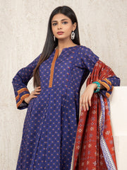 edenrobe Allure Lawn Unstitched Printed 3Pc Suit EWU23A1-26024