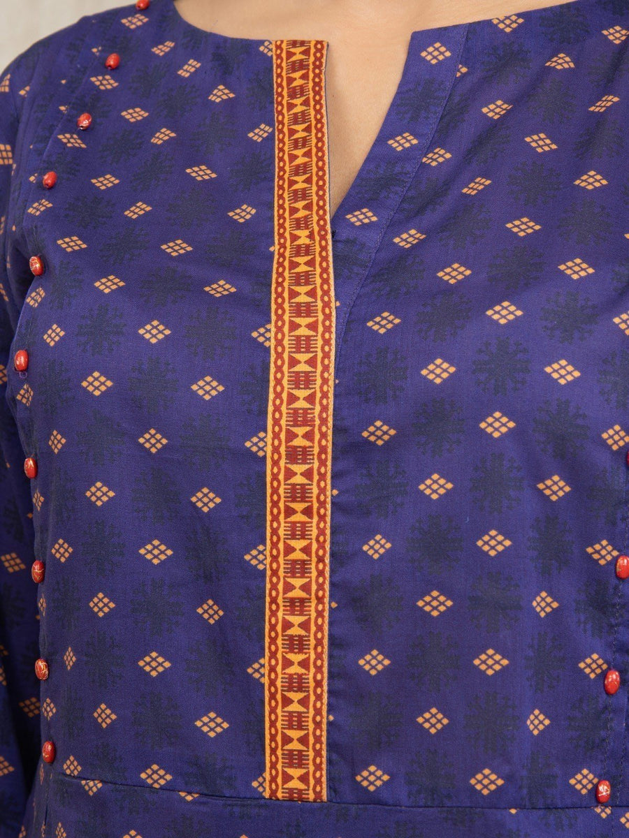 edenrobe Allure Lawn Unstitched Printed 3Pc Suit EWU23A1-26024