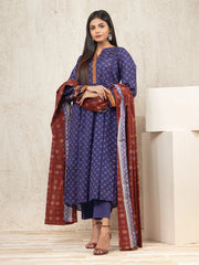 edenrobe Allure Lawn Unstitched Printed 3Pc Suit EWU23A1-26024