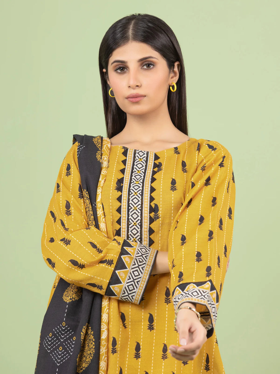 edenrobe Allure Lawn Unstitched Printed 3Pc Suit EWU23A1-26028