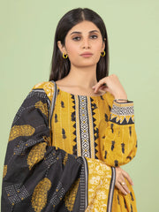 edenrobe Allure Lawn Unstitched Printed 3Pc Suit EWU23A1-26028