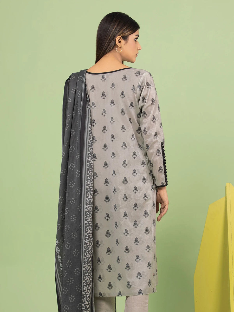 edenrobe Allure Lawn Unstitched Printed 3Pc Suit EWU23A1-26034