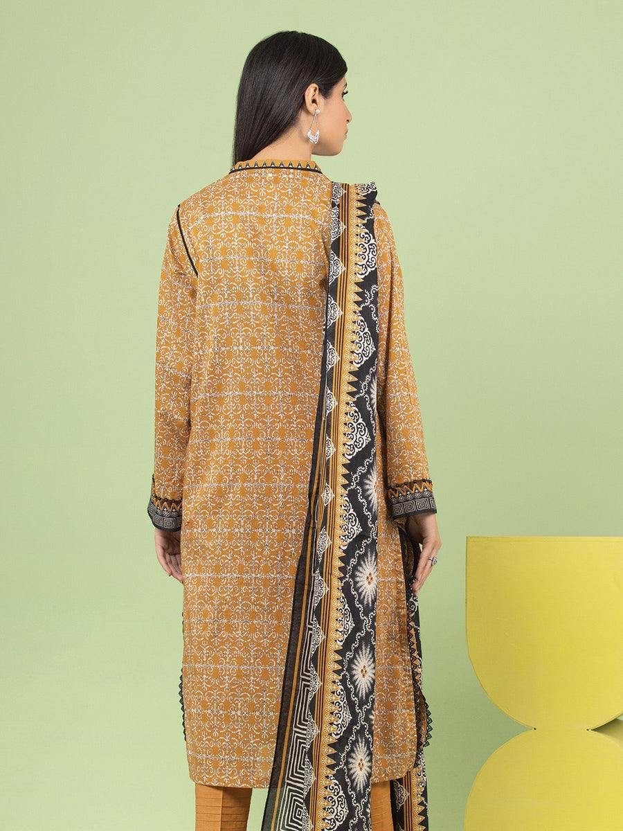edenrobe Allure Lawn Unstitched Printed 3Pc Suit EWU23A1-26048