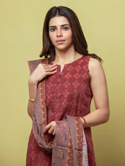 edenrobe Allure Lawn Unstitched Printed 3Pc Suit EWU23A1-26051