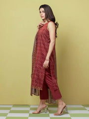 edenrobe Allure Lawn Unstitched Printed 3Pc Suit EWU23A1-26051