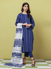 edenrobe Allure Lawn Unstitched Printed 3Pc Suit EWU23A1-26063