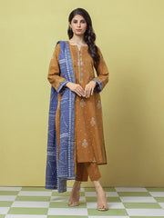 edenrobe Allure Lawn Unstitched Printed 3Pc Suit EWU23A1-26069