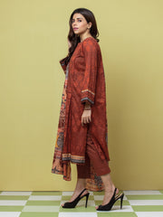 edenrobe Allure Lawn Unstitched Printed 3Pc Suit EWU23A1-26070