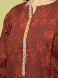edenrobe Allure Lawn Unstitched Printed 3Pc Suit EWU23A1-26070