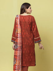edenrobe Allure Lawn Unstitched Printed 3Pc Suit EWU23A1-26070