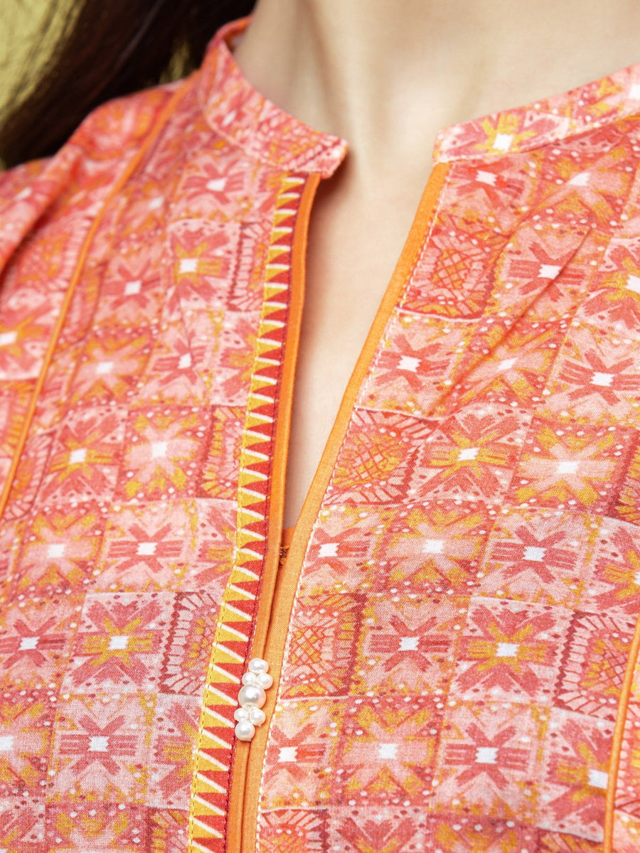 edenrobe Allure Lawn Unstitched Printed 3 Piece Suit EWU23A1-26073