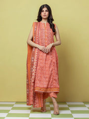 edenrobe Allure Lawn Unstitched Printed 3 Piece Suit EWU23A1-26073