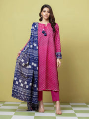 edenrobe Allure Lawn Unstitched Printed 3 Piece Suit EWU23A1-26074