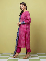 edenrobe Allure Lawn Unstitched Printed 3 Piece Suit EWU23A1-26074