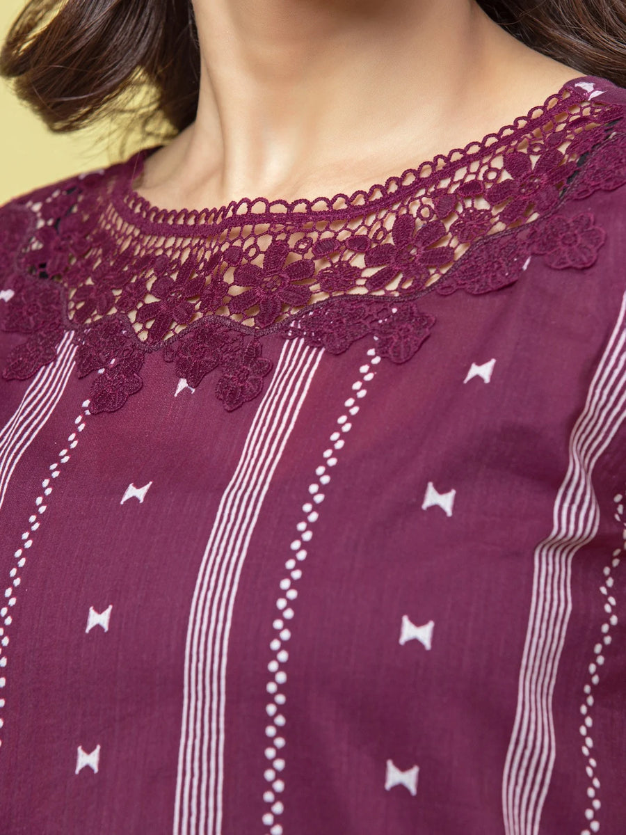 edenrobe Allure Lawn Unstitched Printed 3Pc Suit EWU23A1-26076