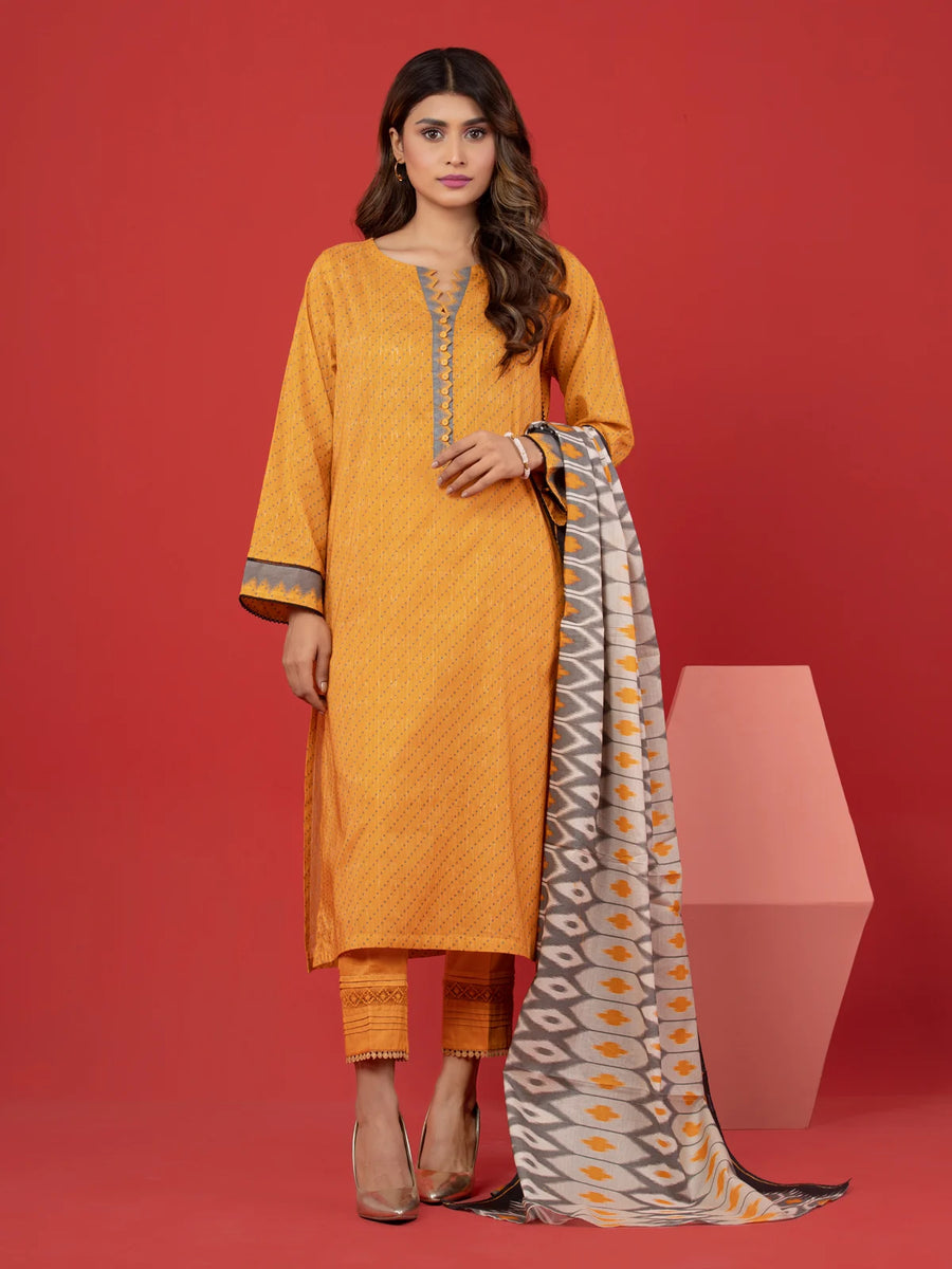edenrobe Allure Lawn Unstitched Printed 3Pc Suit EWU23A1-26078