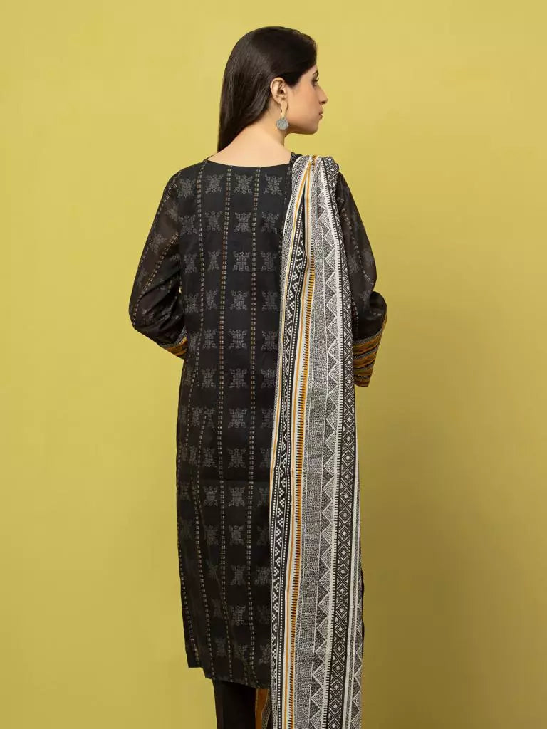 edenrobe Allure Lawn Unstitched Printed 3Pc Suit EWU23A1-26102