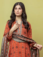 edenrobe Allure Lawn Unstitched Printed 3Pc Suit EWU23A1-26156