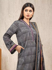 edenrobe Allure Lawn Unstitched Printed 3Pc Suit EWU23A1-26157